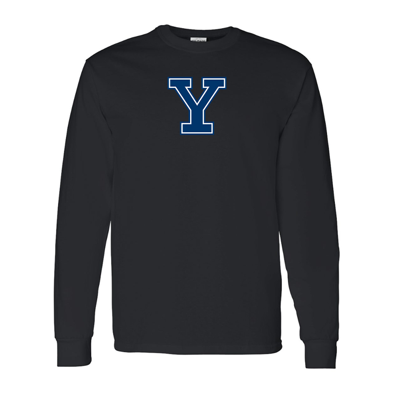 Men's Yale Bulldogs Gildan Heavy Cotton Long Sleeve T-Shirt